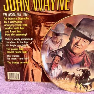 John Wayne Collectors magazine and collectors plate